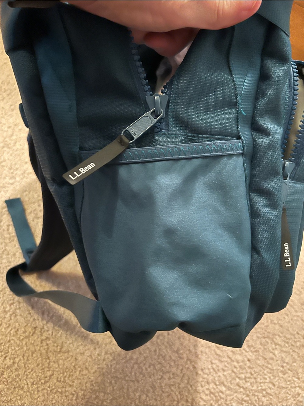 L.L. Bean Teal Blue Diaper Bag or Great Computer Backpack - Picture 15 of 16